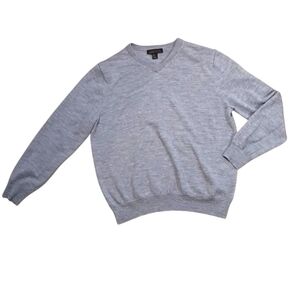 Merino Wool Ethan Pierce V Neck Sweater Large